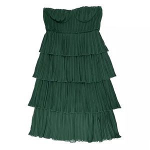 Lovers and Friends Alex Midi Dress in Emerald Green EUC SIZE SMALL